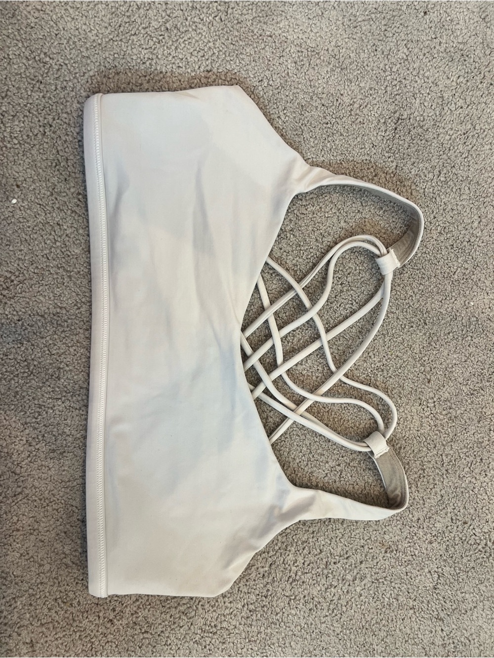 Lululemon White Strappy Sports Bra